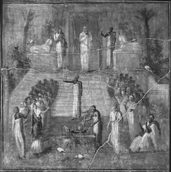 Ceremony of the Cult of Isis, from Pompeii
